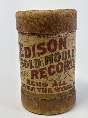 Edison gold moulded records - moulded,